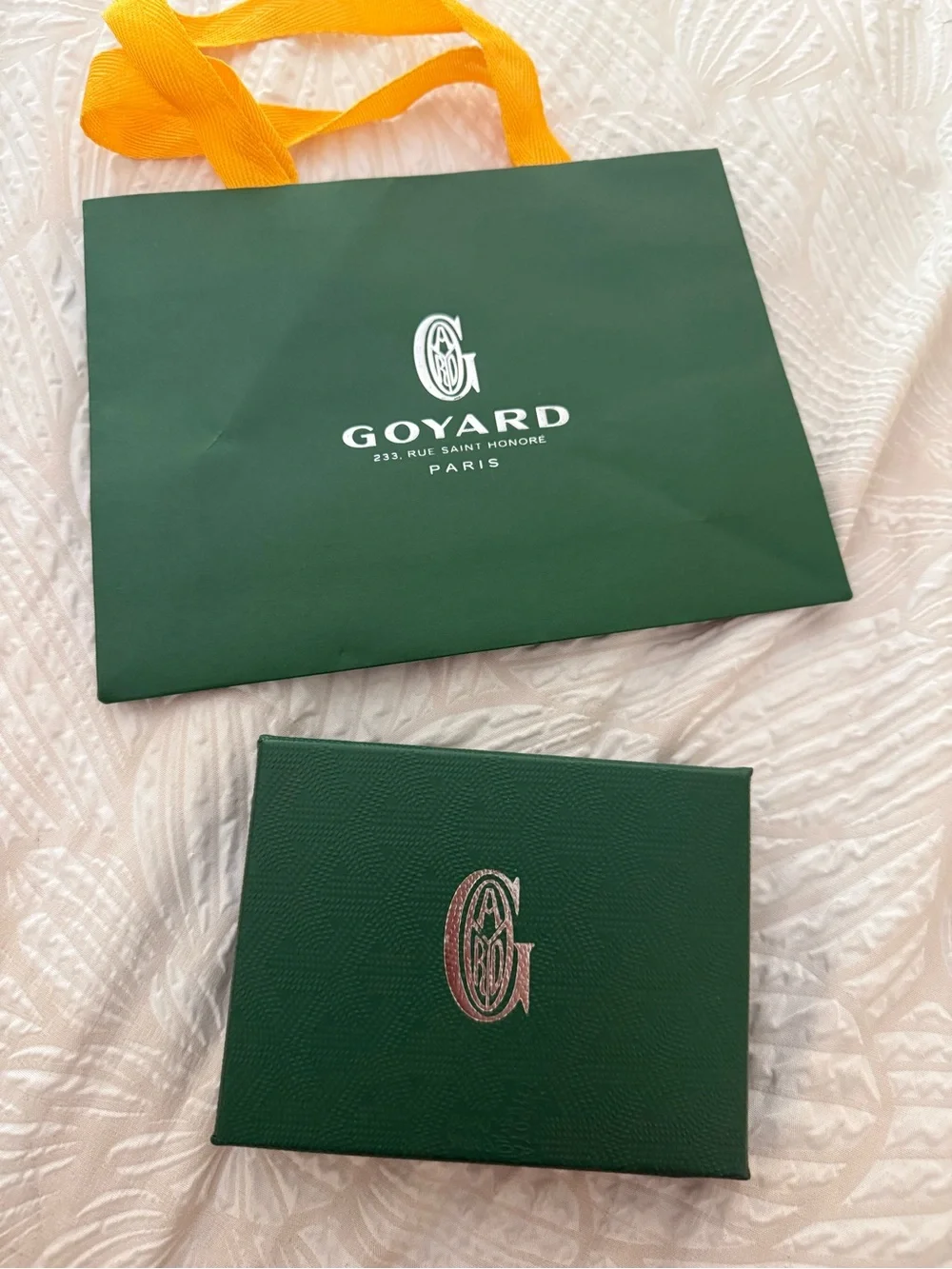 Goyard Brown & Black Patterned Canvas Card Holder with Tan Leather